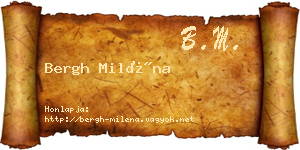 Bergh Miléna névjegykártya