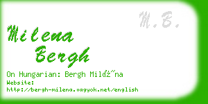 milena bergh business card